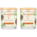 Pet House Eco-Friendly Soy Candle in Evergreen Forest fragrance for effective pet odor eliminators