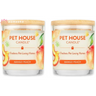 Pet House Mango Peach Eco-Friendly Soy Candles for Odor Eliminators in Glass Jars