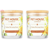 Pet House Sunwashed Cotton Eco-Friendly Soy Candles in glass jars for pet odor eliminators