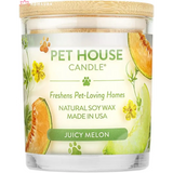 Pet House Eco-Friendly Soy Candle in Juicy Melon scent for effective pet odor eliminators