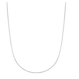 Simple sterling silver snake chain necklace with a delicate box link design