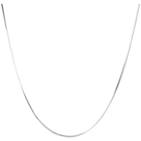 Simple silver snake chain necklace in elegant Sterling Silver design