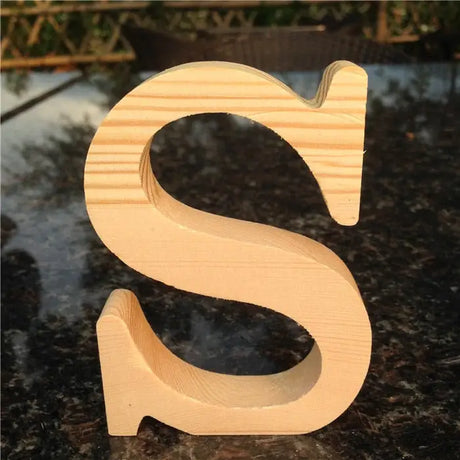 Wooden letter S in natural pine finish from Wooden Alphabet Letters, perfect gift idea