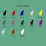 Color card with cat silhouettes in various colors for Yoga Lotus Flower Wall Art