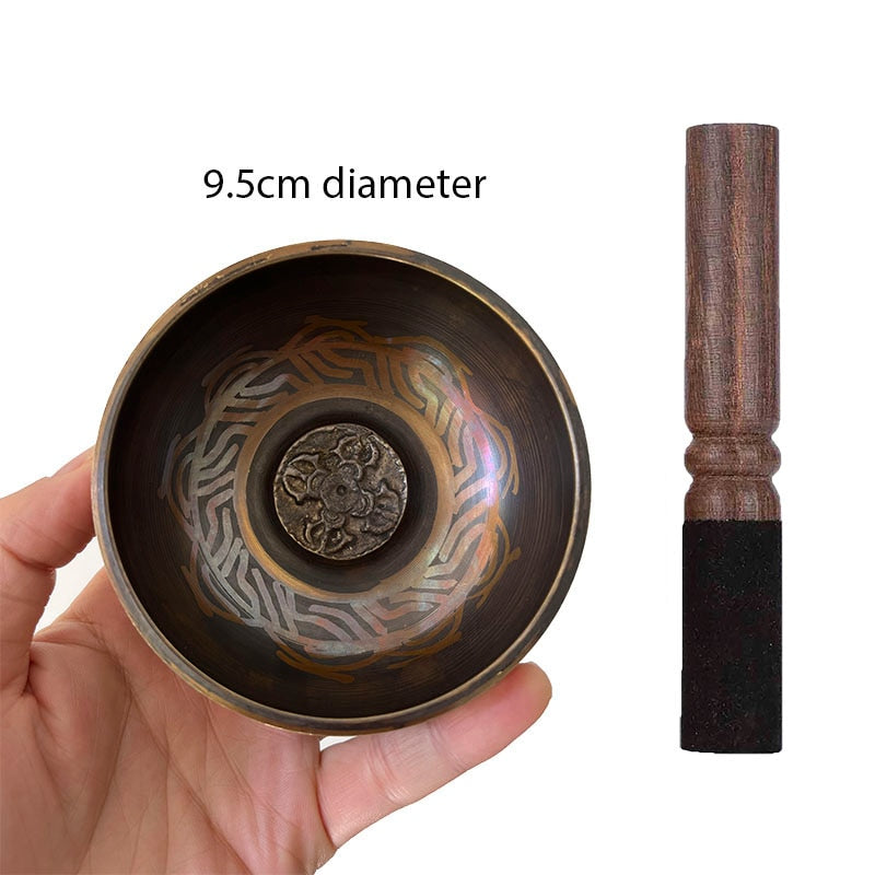 Solid Copper Stone Hammered Beating and Mixing Bowls - 3 Piece Set