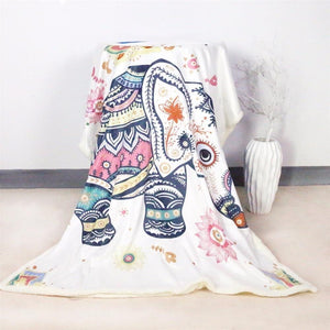 Elephant Blanket Boho Elephant Fleece Throw Blanket Elephant Gifts for Women  Super Soft Cozy Plush Bohemian Blanket for - AliExpress